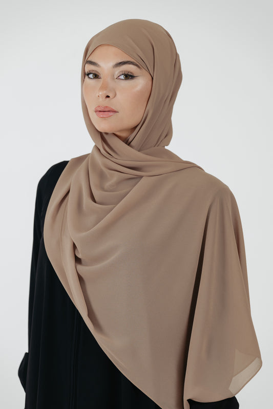 Pearl Chiffon Scarf in Coral Blush