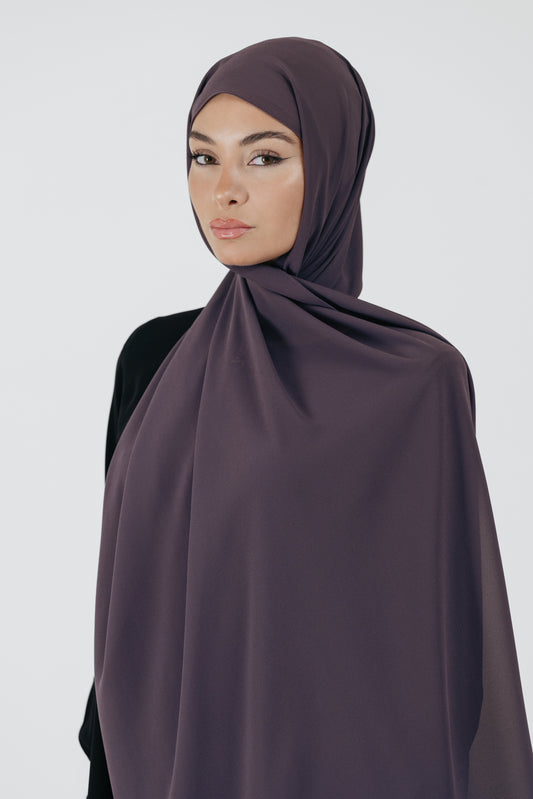 Pearl Chiffon Scarf in Blue Mauve