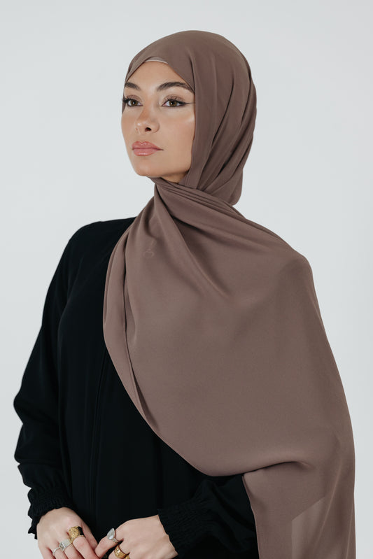 Pearl Chiffon Scarf in Burlwood