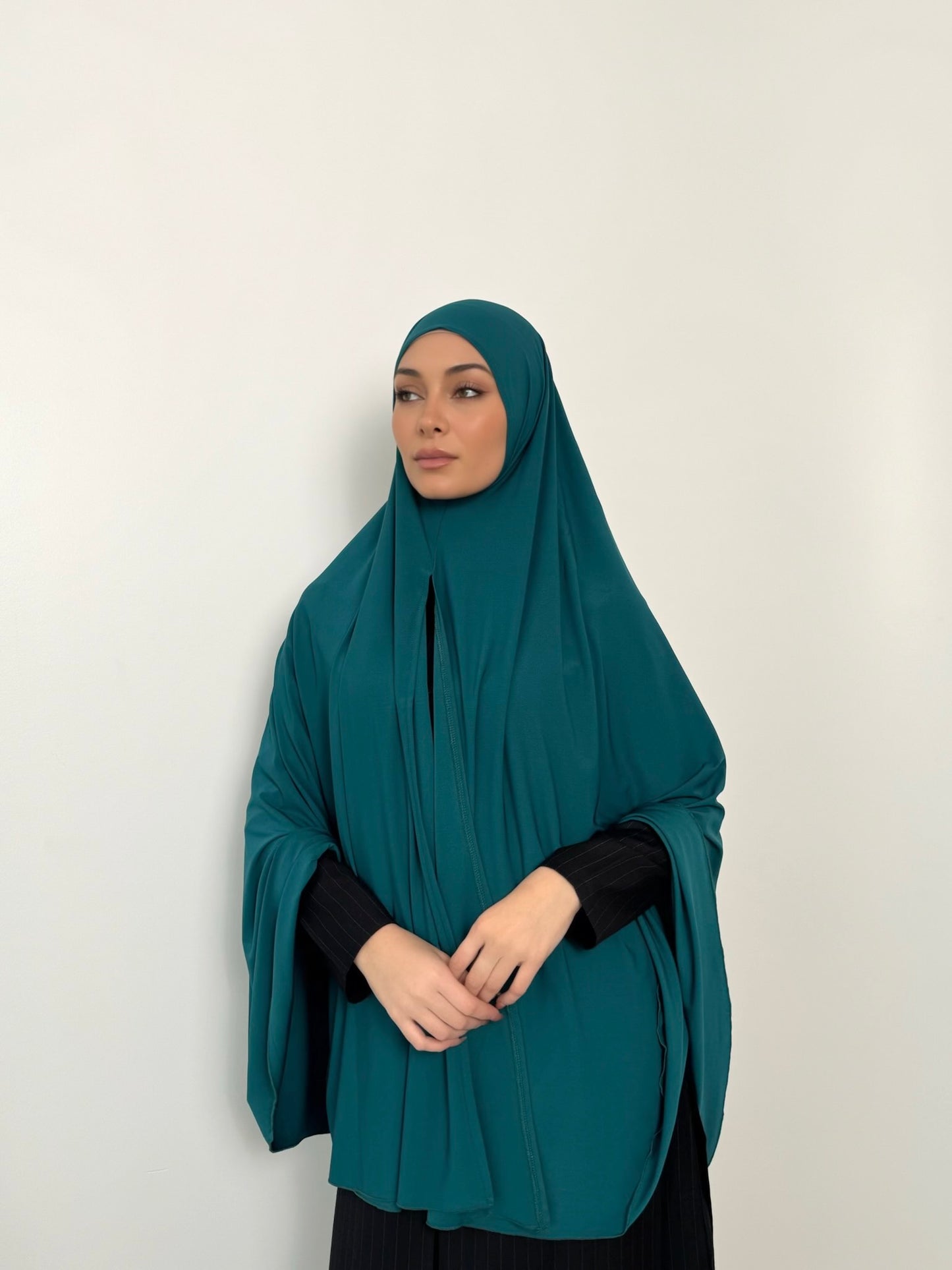 Standard Jersey Jelbab in Teal Green