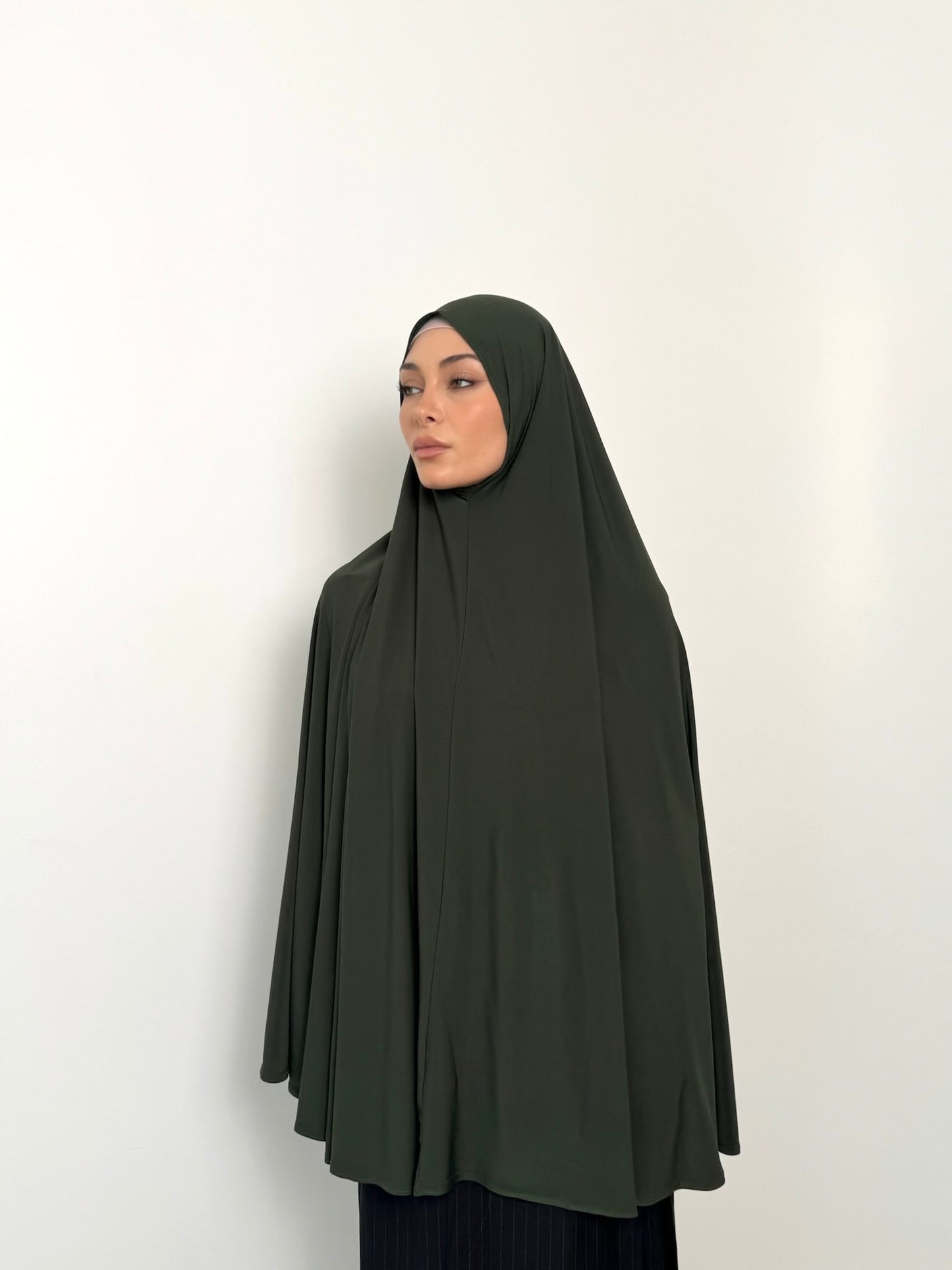 Standard Jersey Jelbab in Dark Forest Green