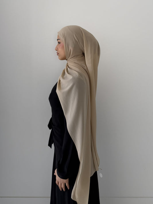 Chiffon Scarf in Beige