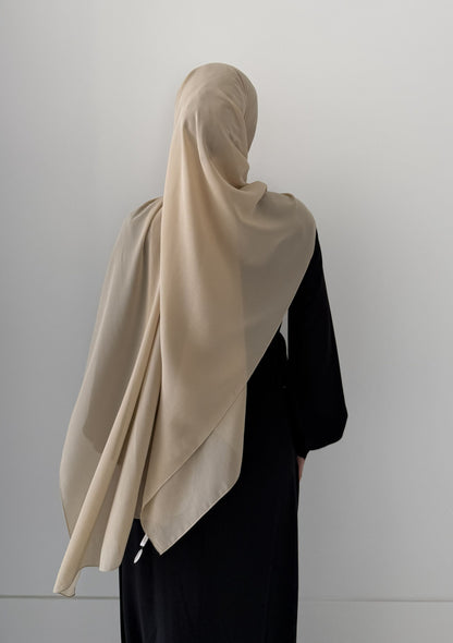 Chiffon Scarf in Beige