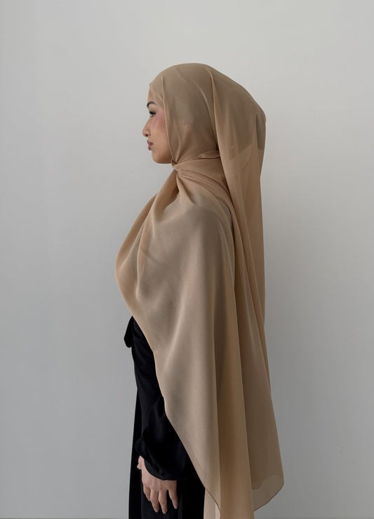 Chiffon Scarf in Apricot