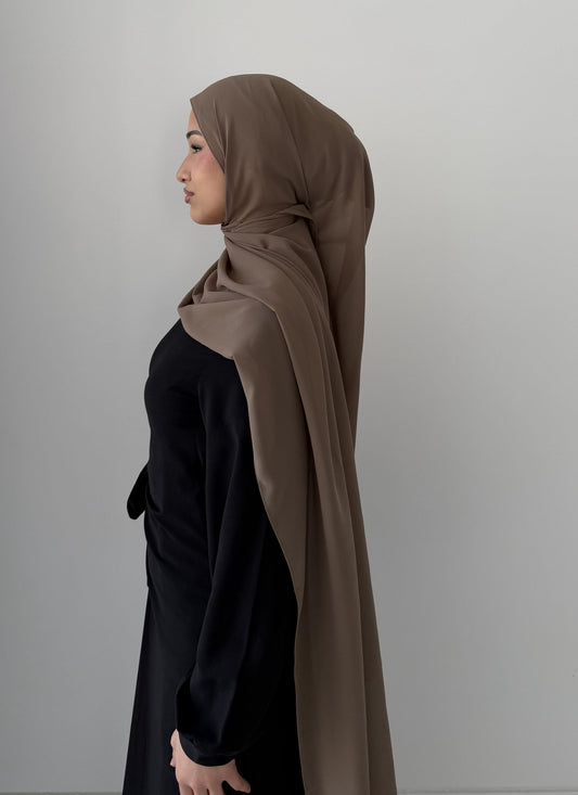 Chiffon Scarf in Taupe