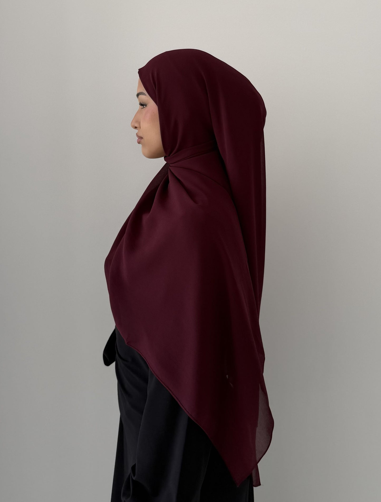 Chiffon Scarf in Burgundy