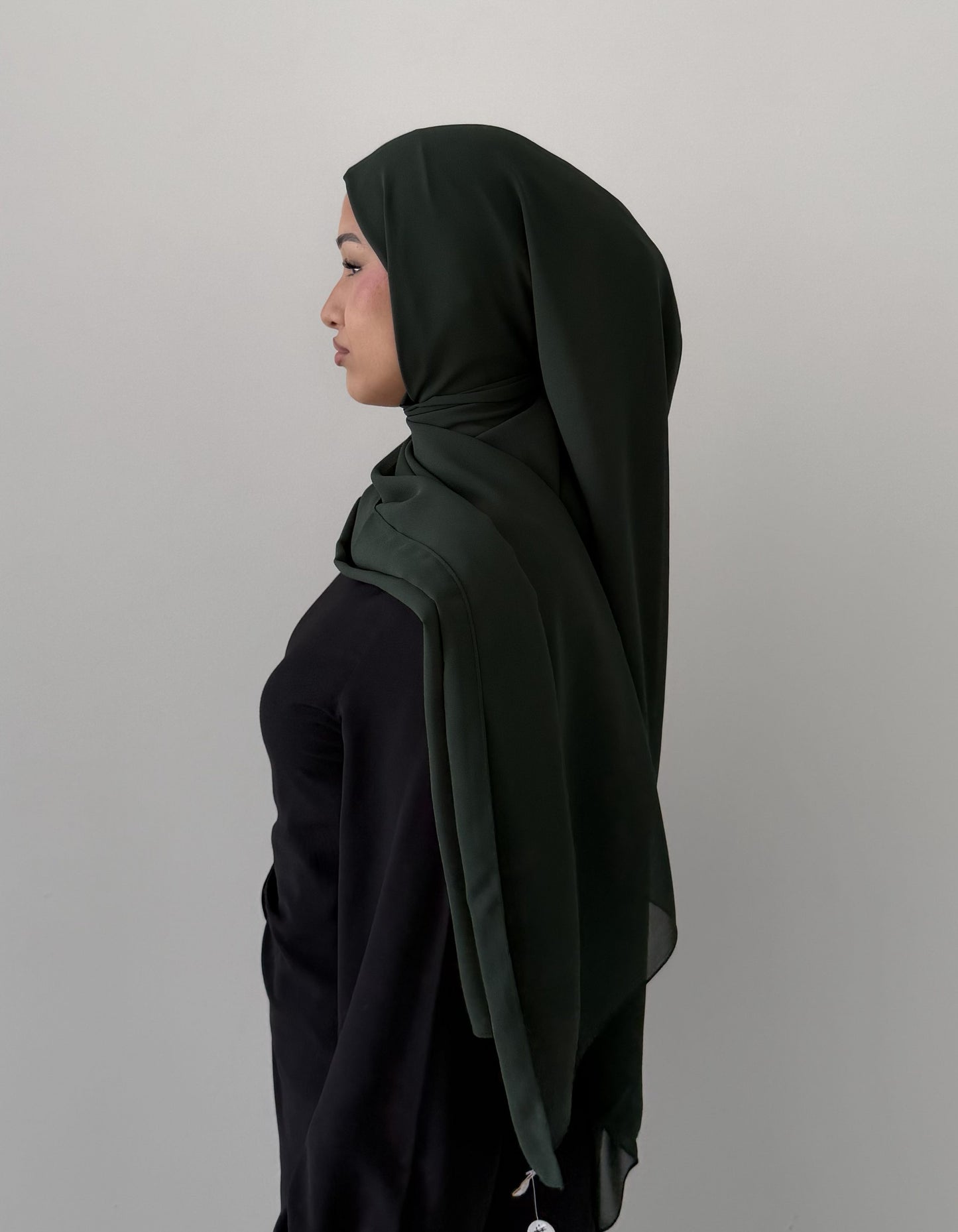 Chiffon Scarf in Forest Green
