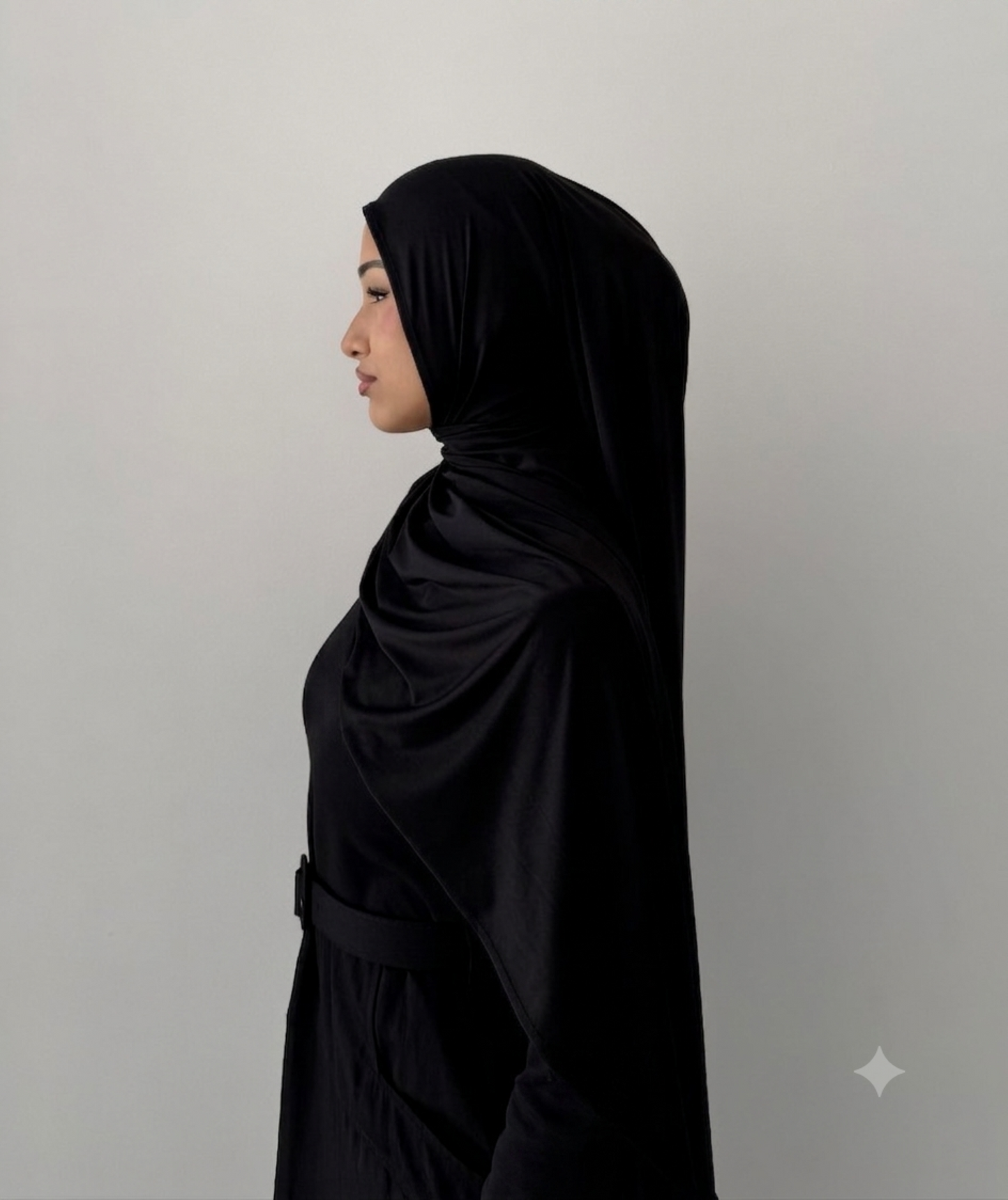 Premium Liquid Jersey Hijabs in Black