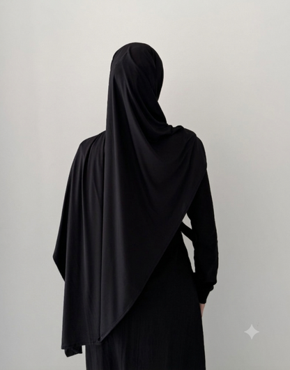 Premium Liquid Jersey Hijabs in Black