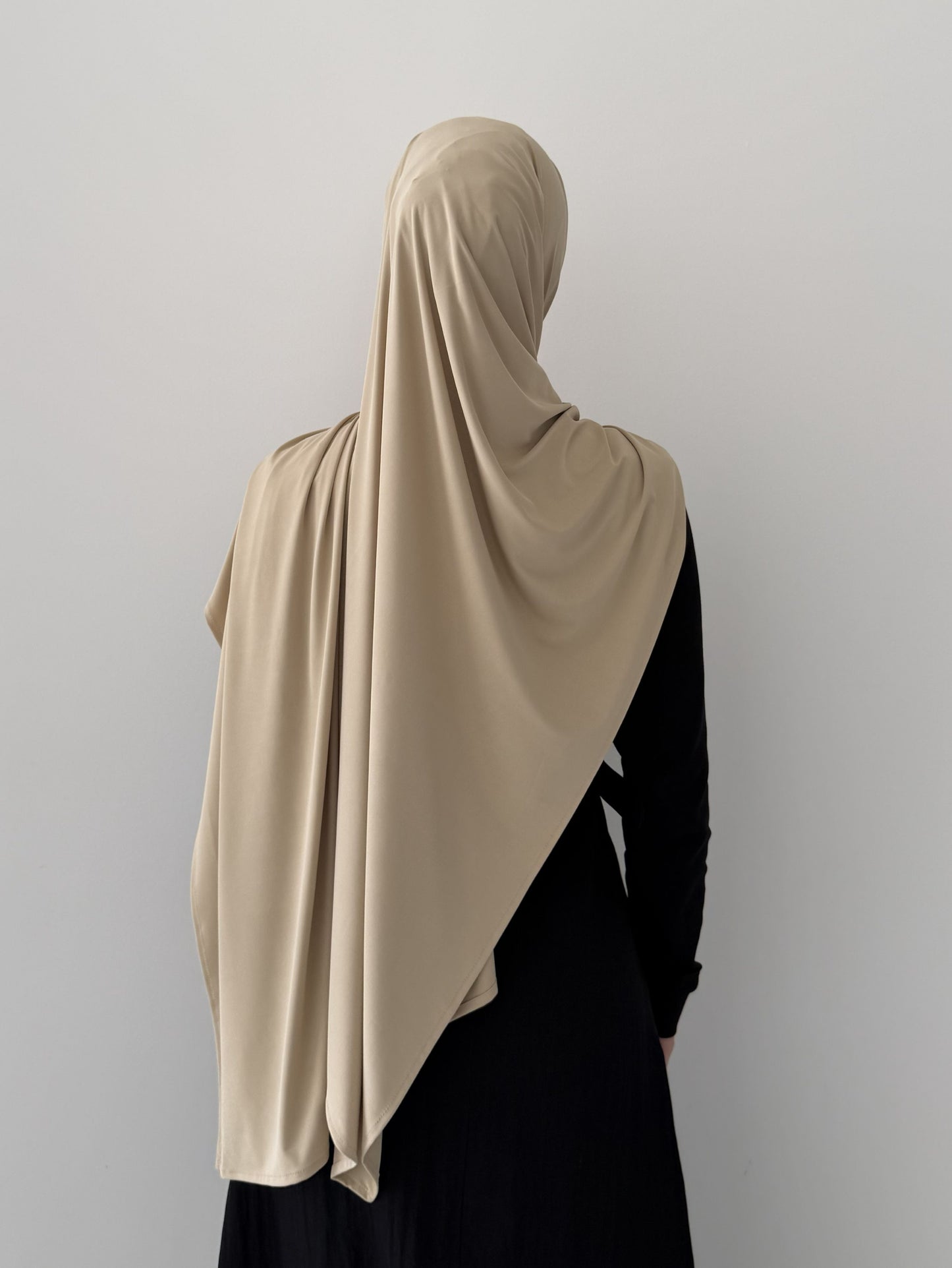 Premium Liquid Jersey Hijabs in Beige