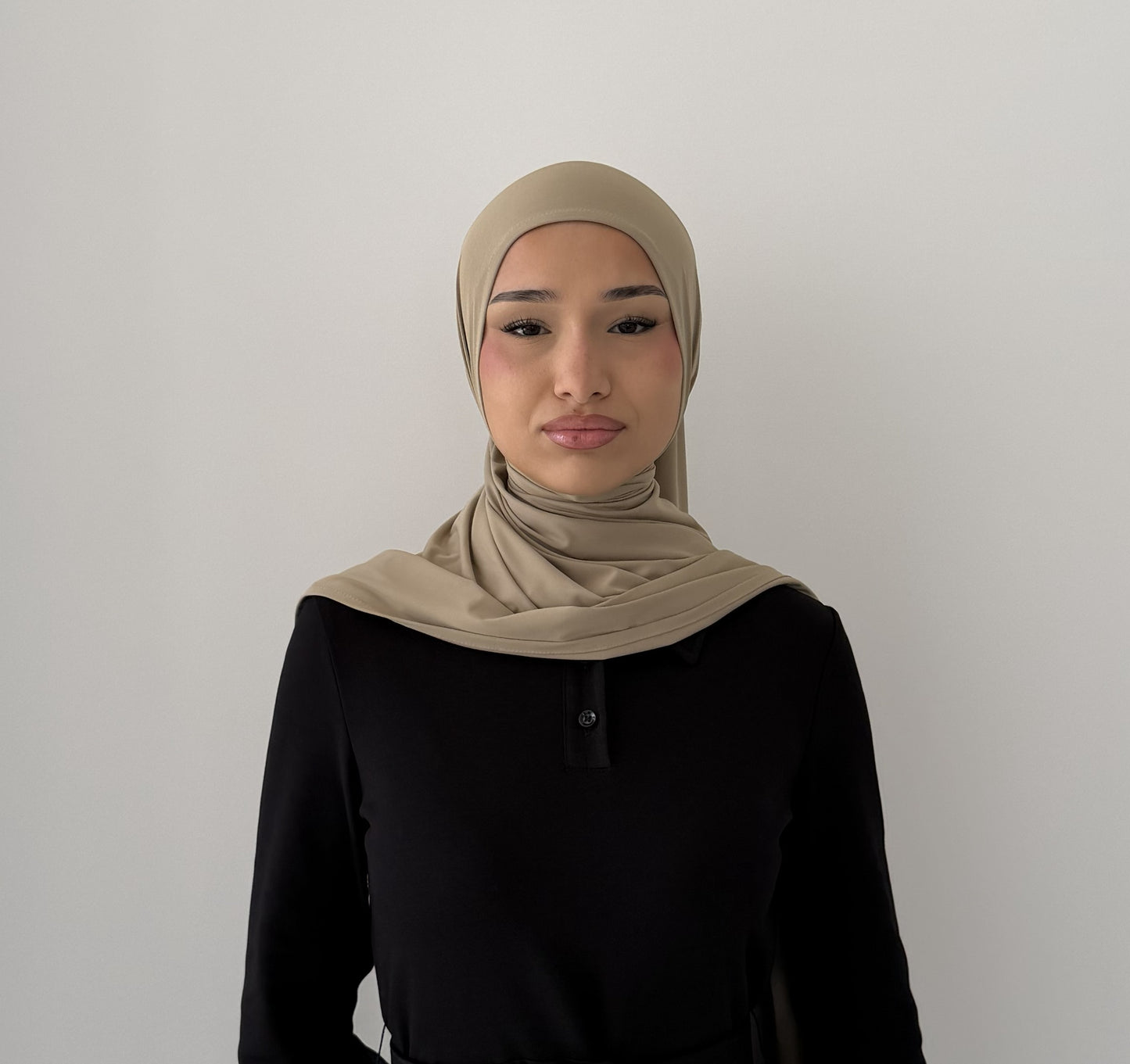 Premium Liquid Jersey Hijabs in Taupe