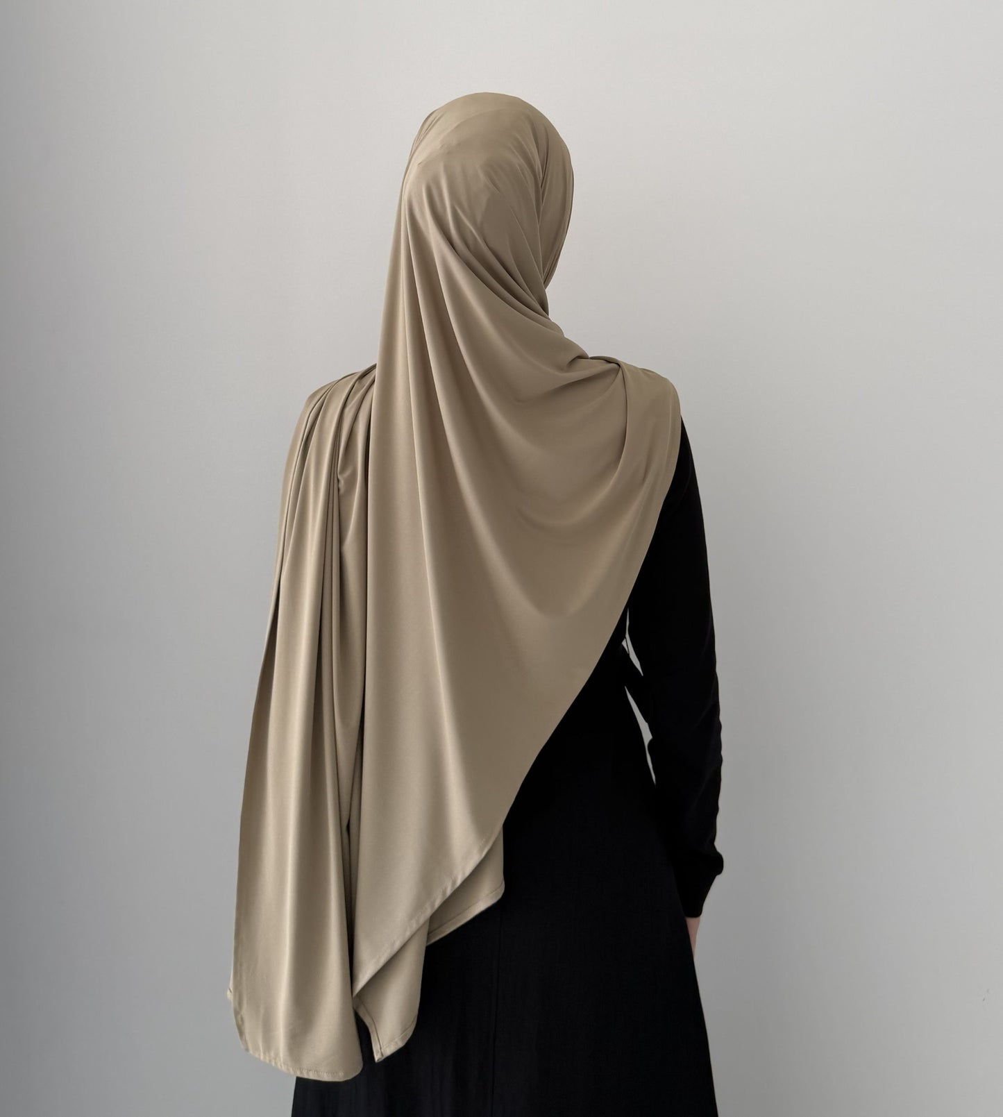Premium Liquid Jersey Hijabs in Taupe