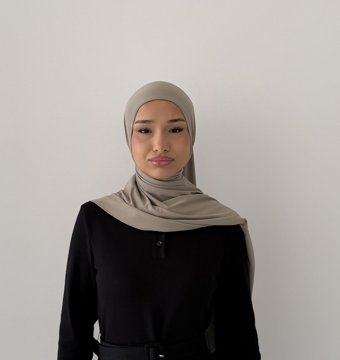 Premium Liquid Jersey Hijabs in Steel Grey