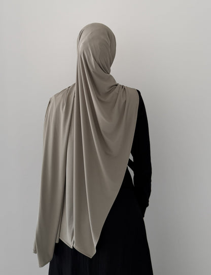 Premium Liquid Jersey Hijabs in Steel Grey