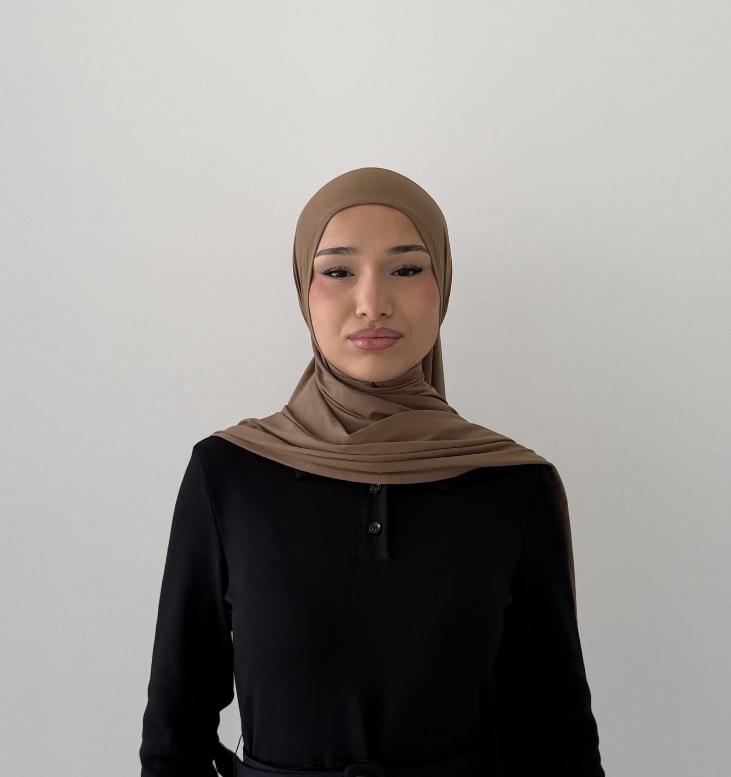 Premium Liquid Jersey Hijabs in Cappucino