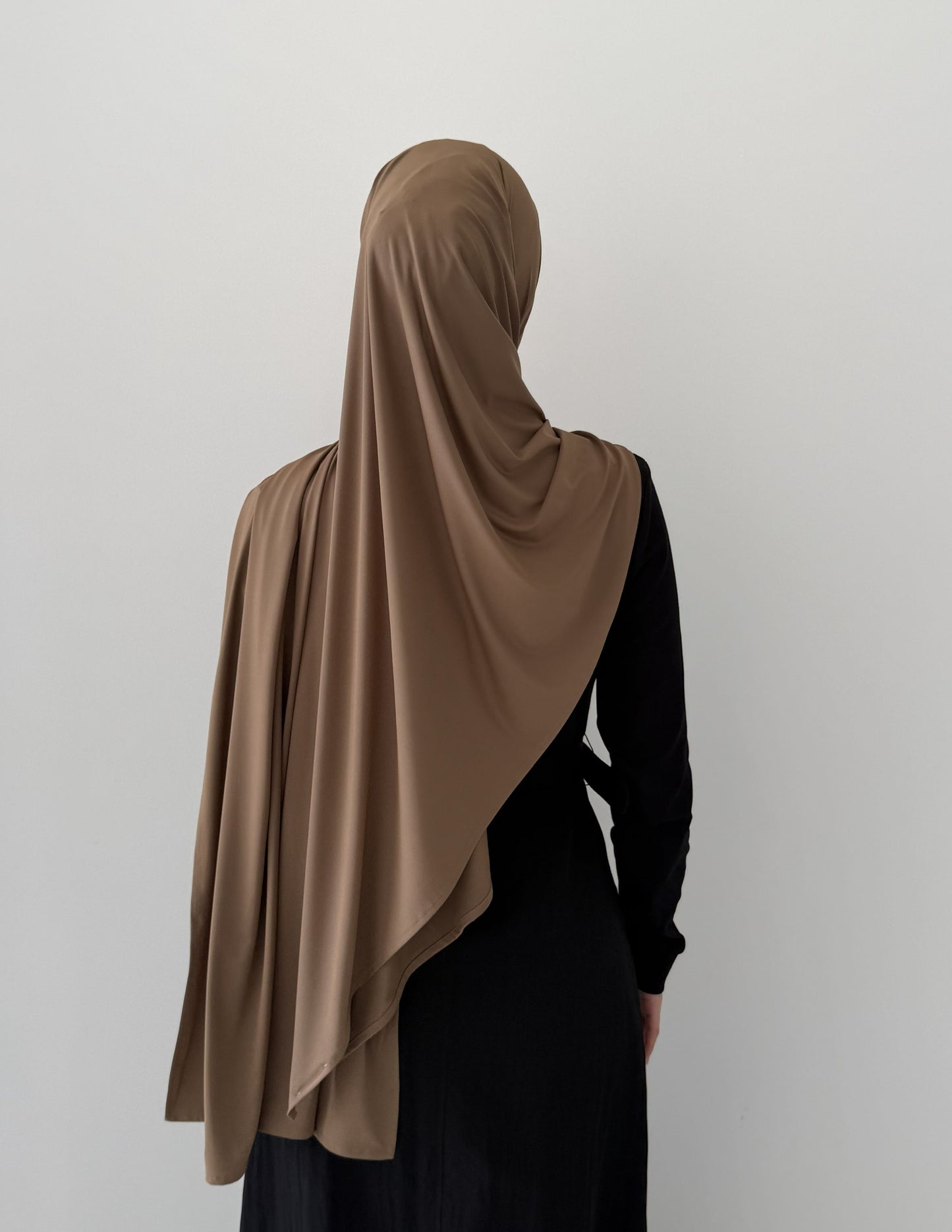 Premium Liquid Jersey Hijabs in Cappucino