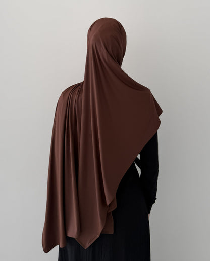 Premium Liquid Jersey Hijabs in Brown