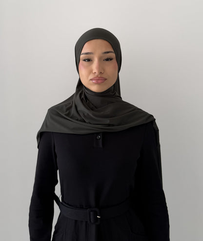 Premium Liquid Jersey Hijabs in  Forest Green