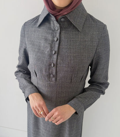 Safia Plaid Classic Dress (w33)