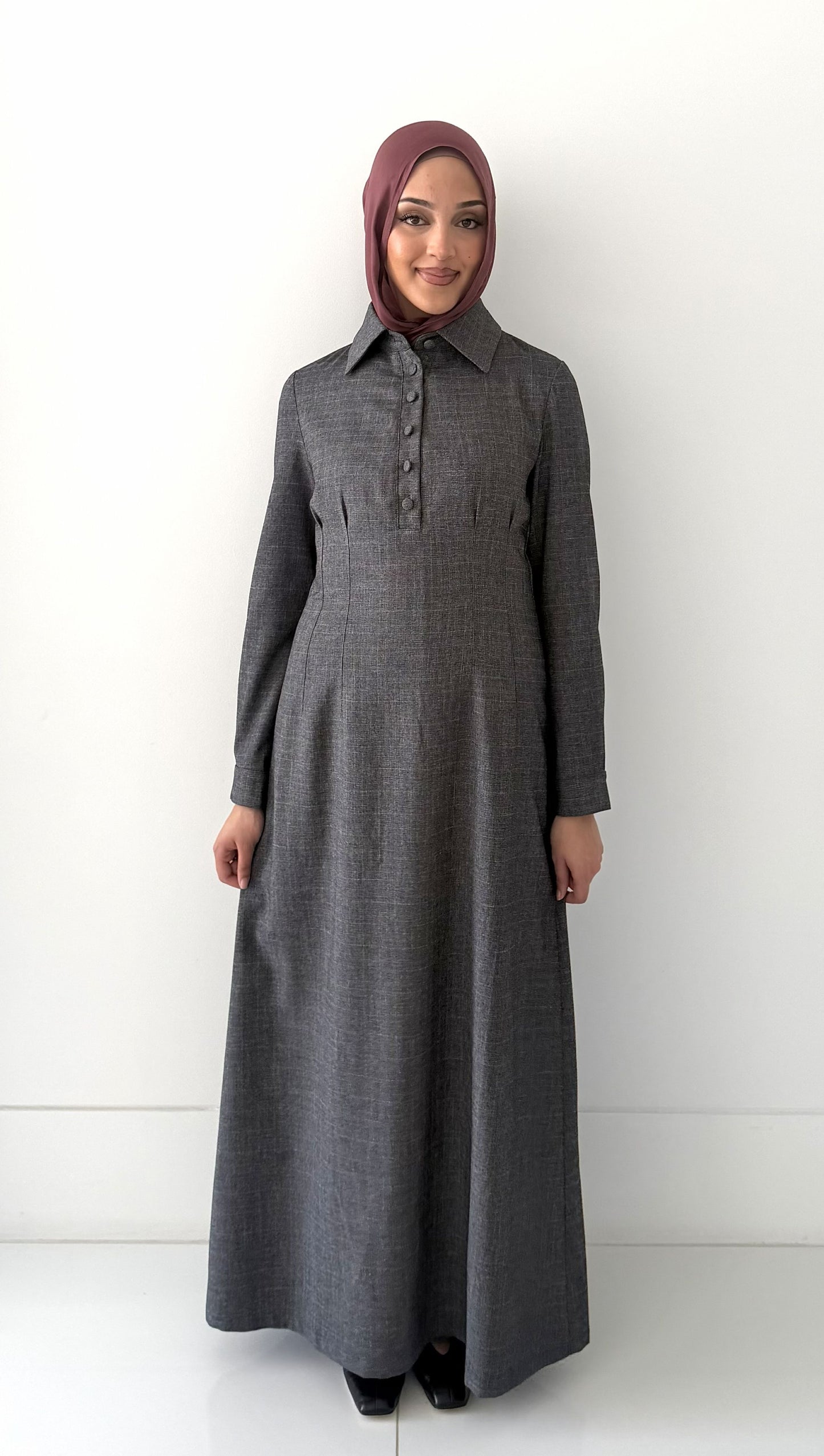 Safia Plaid Classic Dress (w33)