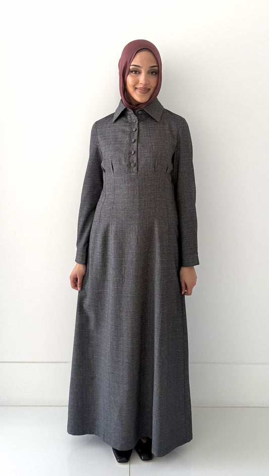 Safia Plaid Classic Dress (w33)