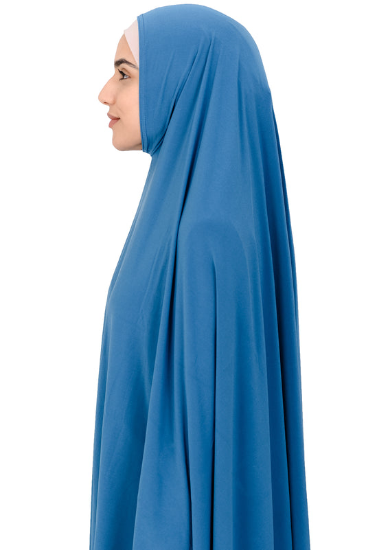 Standard Length Sleeved Jelbab in Aegean - Behind The Veil