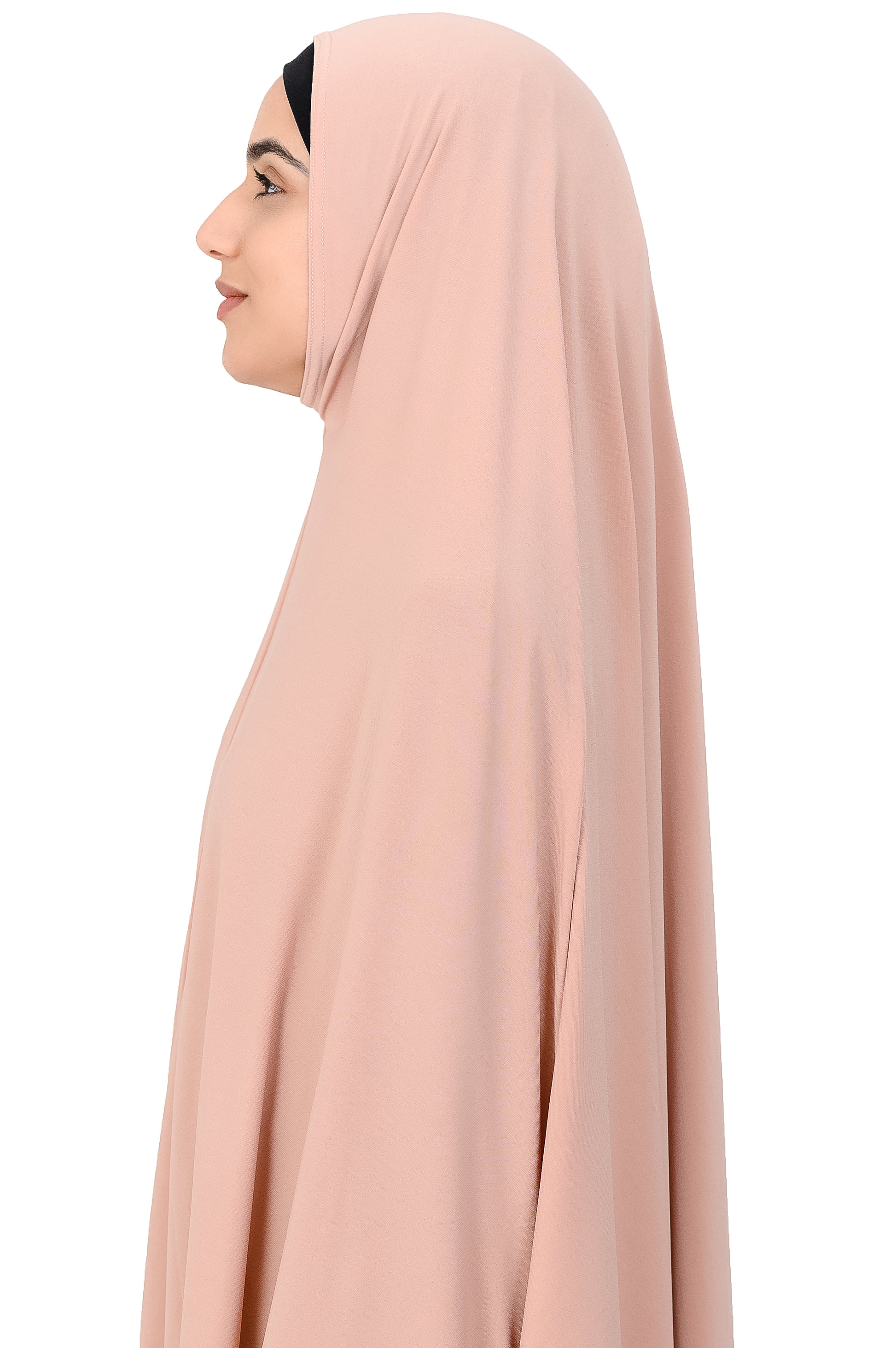 Standard Length Open Jelbab in Peach Puff - Behind The Veil