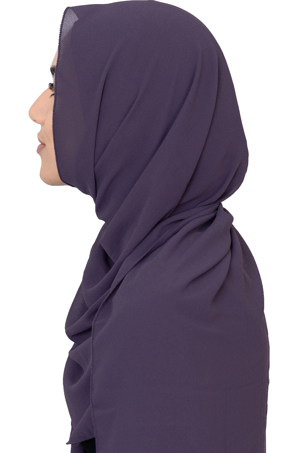 Chiffon Scarf in Violet Tulip