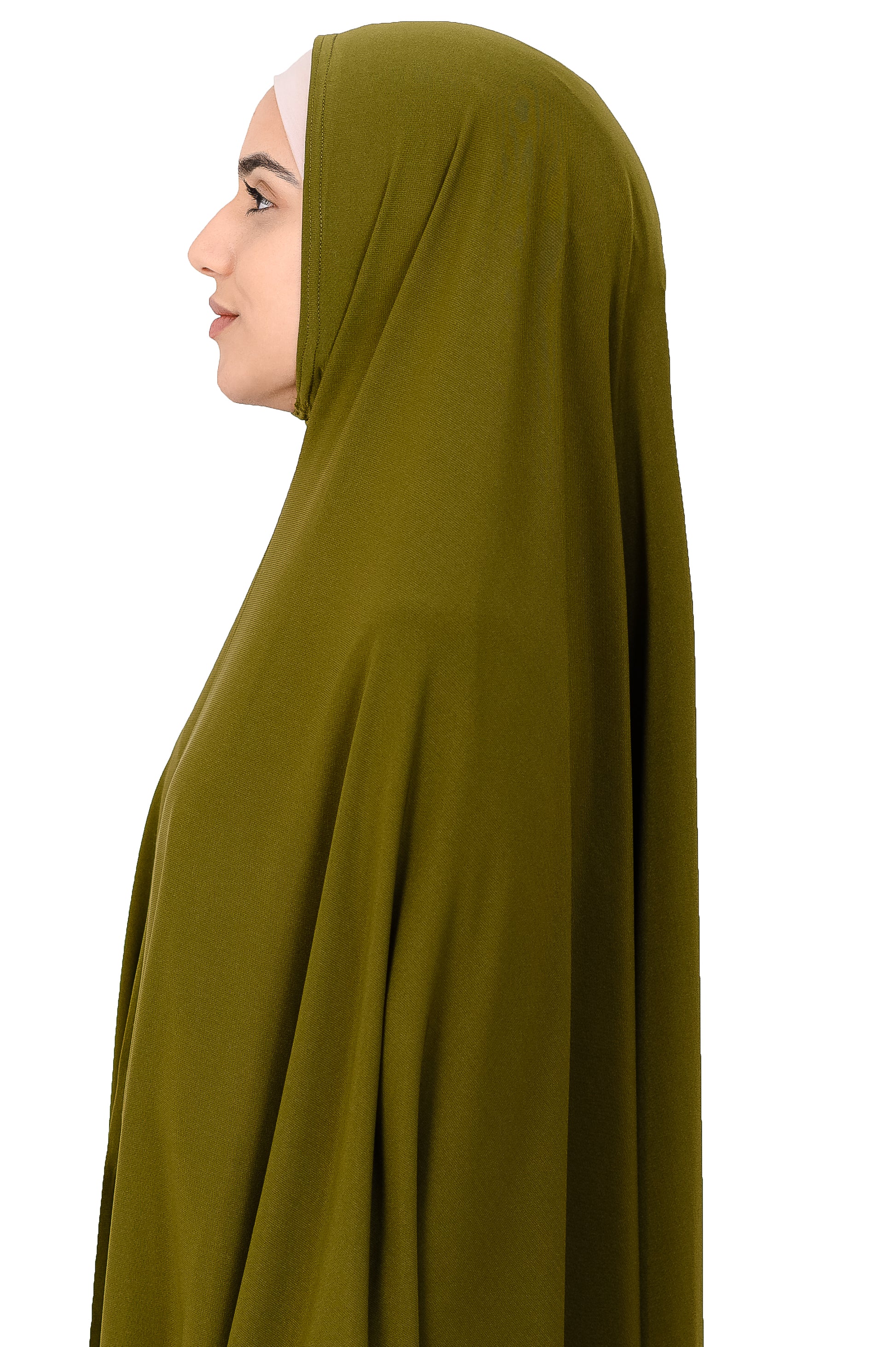 Standard Length Sleeved Jelbab in Khaki - Behind The Veil