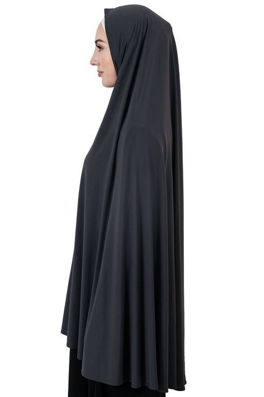 Standard Jersey Jelbab in Charcoal - Behind The Veil