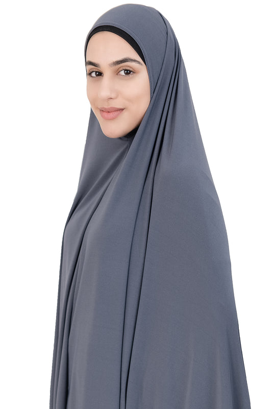 Standard Length Sleeved Jelbab in Stone - Behind The Veil