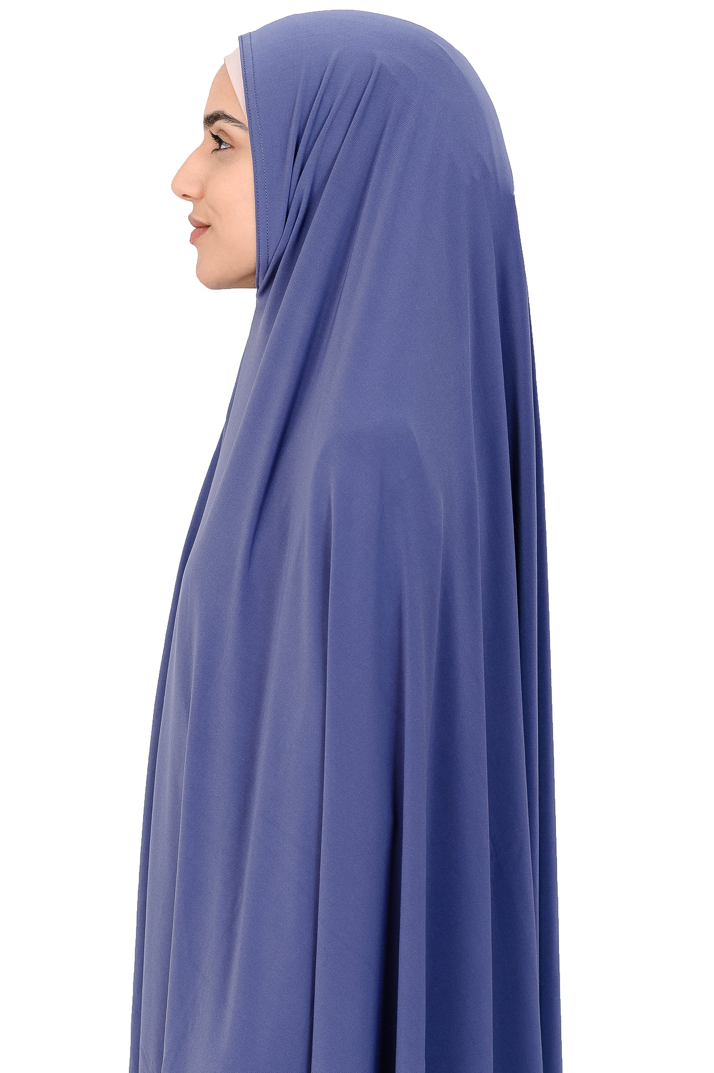 Standard Length Sleeved Jelbab in Violet Blue