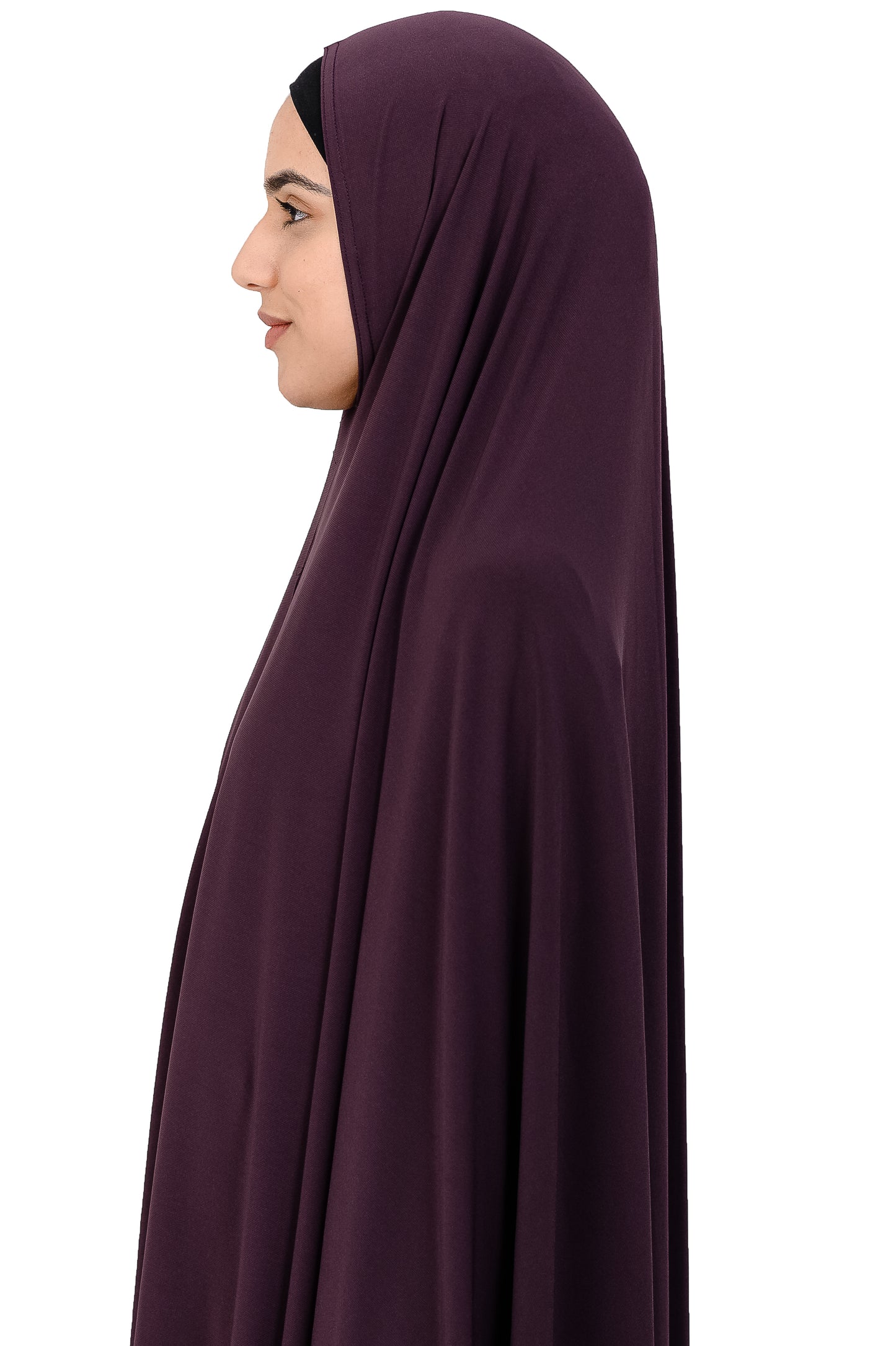 Standard Length Open Jelbab in Eggplant - Behind The Veil