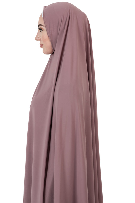 Standard Length Sleeved Jelbab in Dusty Rose