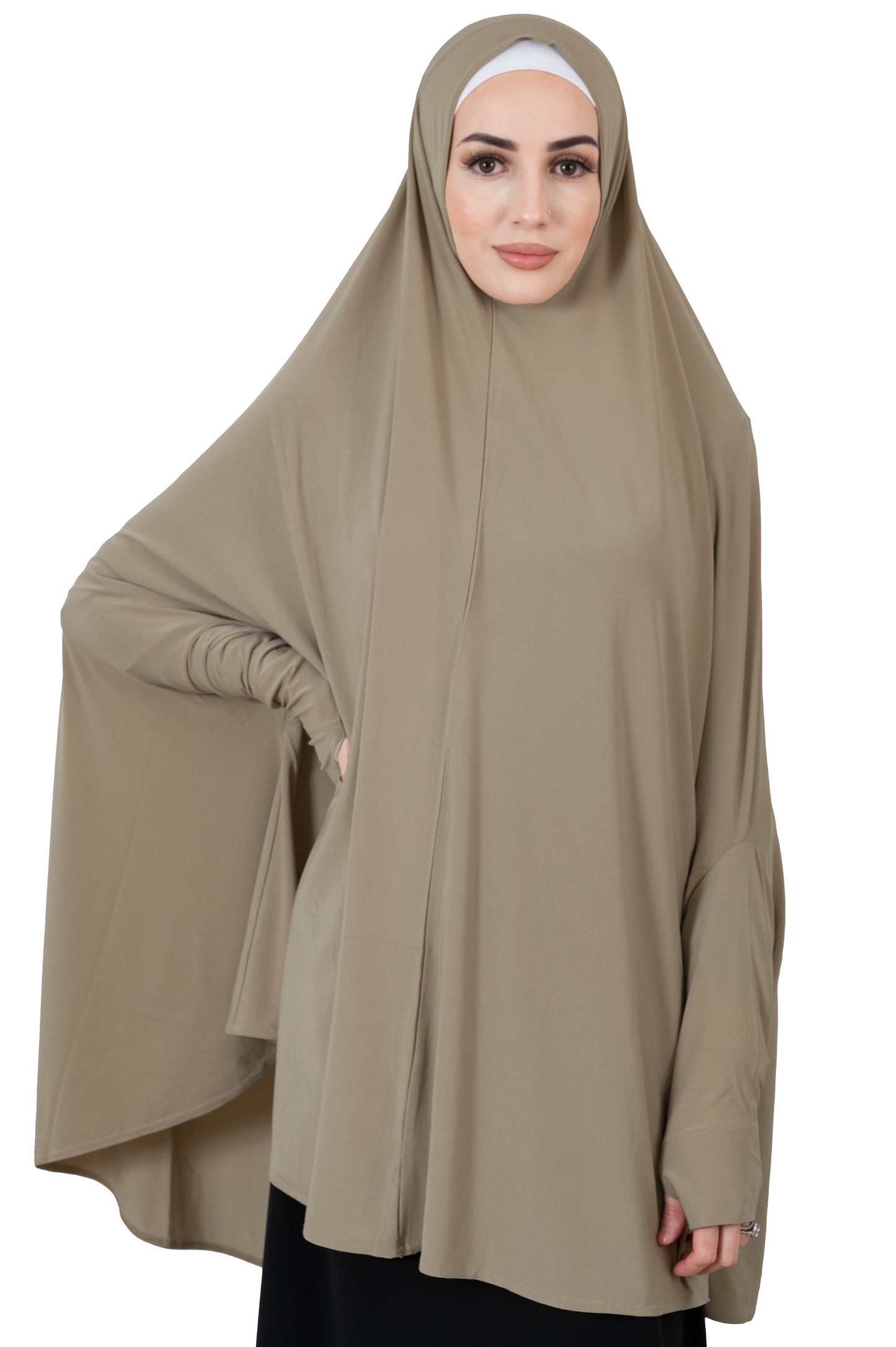 Standard Sleeved Jelbab in Surrey Beige