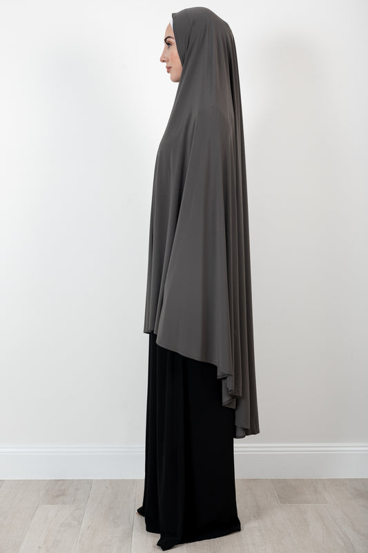 Long Standard Jelbab in Dark Grey