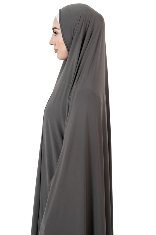 Standard Sleeved Jelbab in Dark Grey