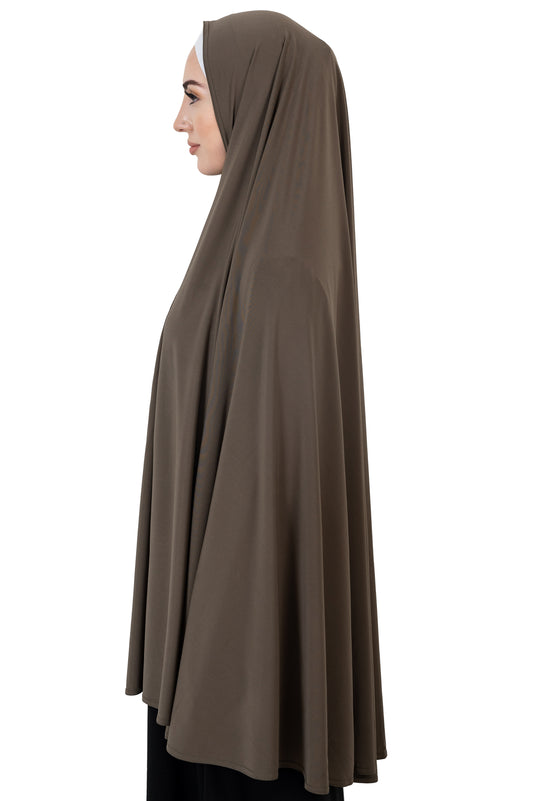 Standard Sleeved Jelbab in Mocha Brown