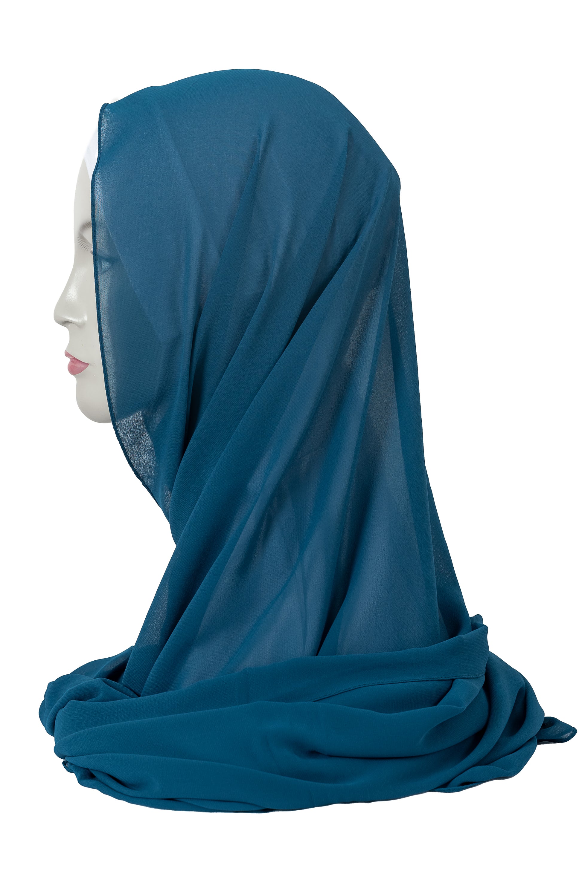 Chiffon Scarf in Teal – Behind The Veil - Main Image