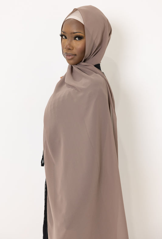 Chiffon Scarf in Taupe